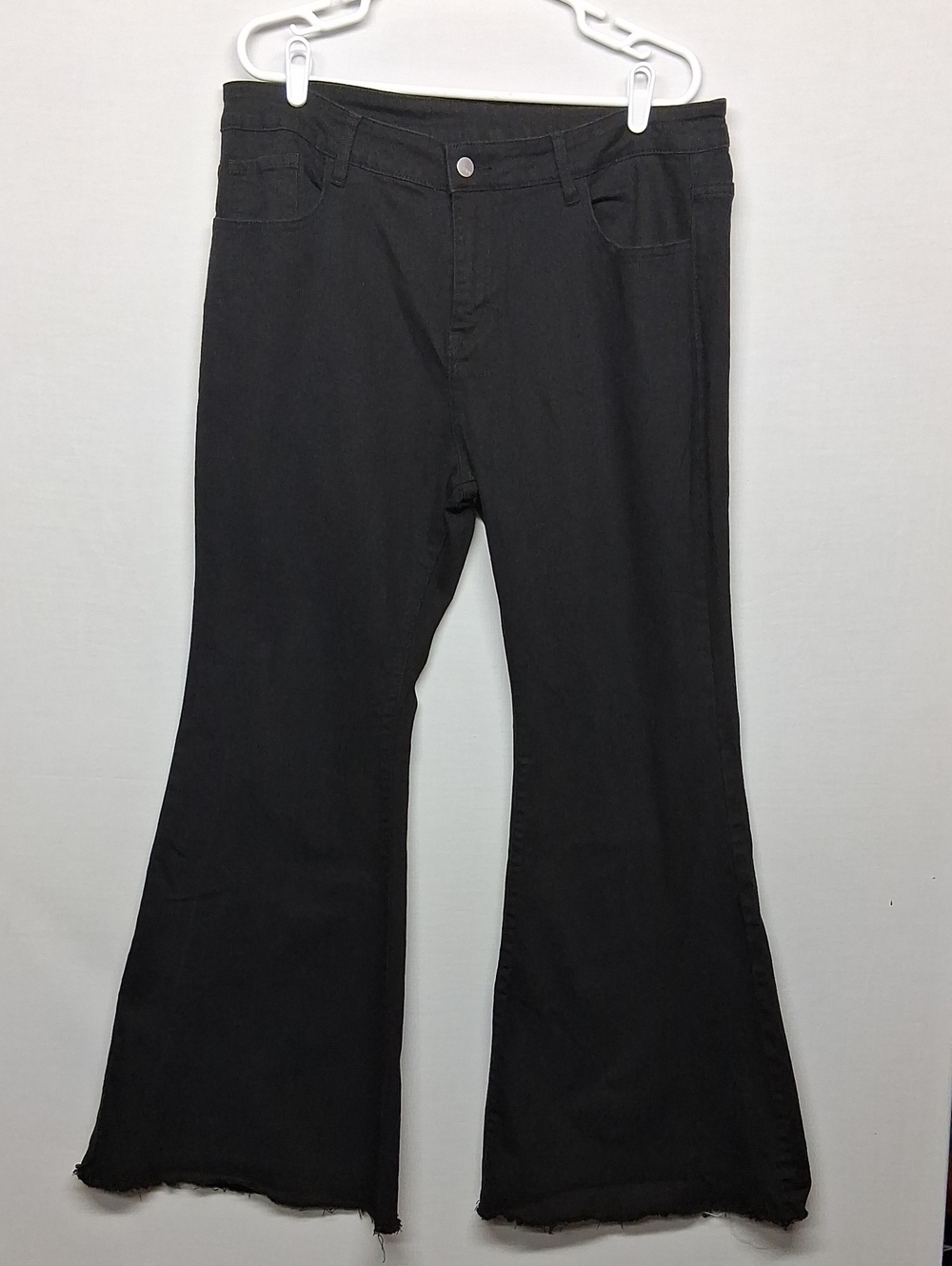 Essential Black High-Rise Wide-Leg Flare Jeans